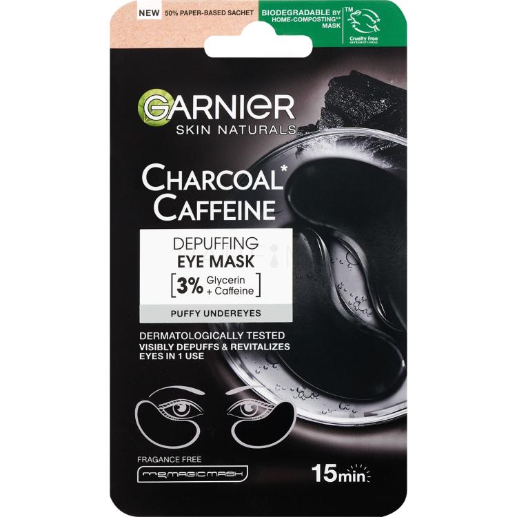 Garnier Skin Naturals Charcoal Caffeine Depuffing Eye Mask Augenmaske für Frauen 5 g