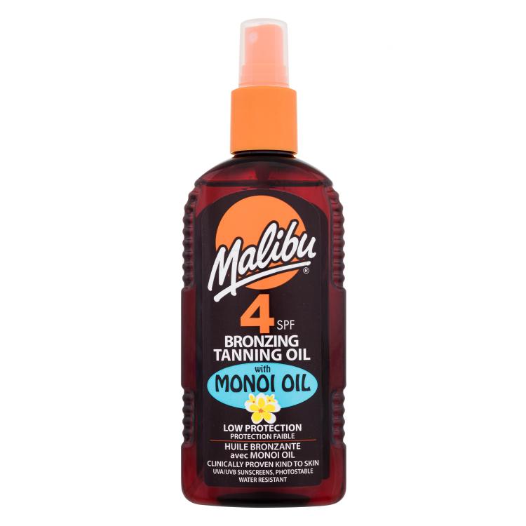 Malibu Bronzing Tanning Oil Monoi Oil SPF4 Sonnenschutz für Frauen 200 ml