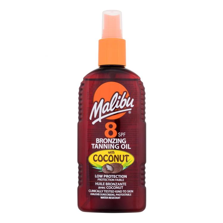 Malibu Bronzing Tanning Oil Coconut SPF8 Sonnenschutz für Frauen 200 ml