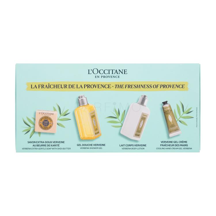 L&#039;Occitane Verveine (Verbena) The Freshness Of Provence Geschenkset Duschgel Verbena Shower Gel 70 ml + Körpermilch Verbena Body Lotion 70 ml + Handcreme Verbena Cooling Hand Cream Gel 30 ml + Feste Seife Verbena Extra-Gentle Soap 50 g