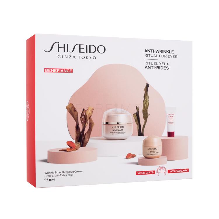 Shiseido Benefiance Wrinkle Smoothing Geschenkset Augencreme BENEFIANCE Wrinkle Smoothing Eye Cream 15 ml + Gesichtsserum ULTIMUNE Power Infusing Concentrate 5 ml + Gesichtscreme BENEFIANCE Wrinkle Smoothing Cream 15 ml