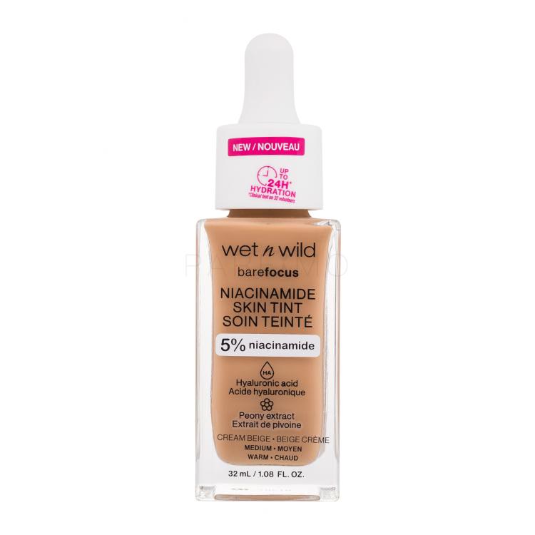 Wet n Wild Bare Focus Niacinamide Skin Tint Foundation für Frauen 32 ml Farbton  Medium