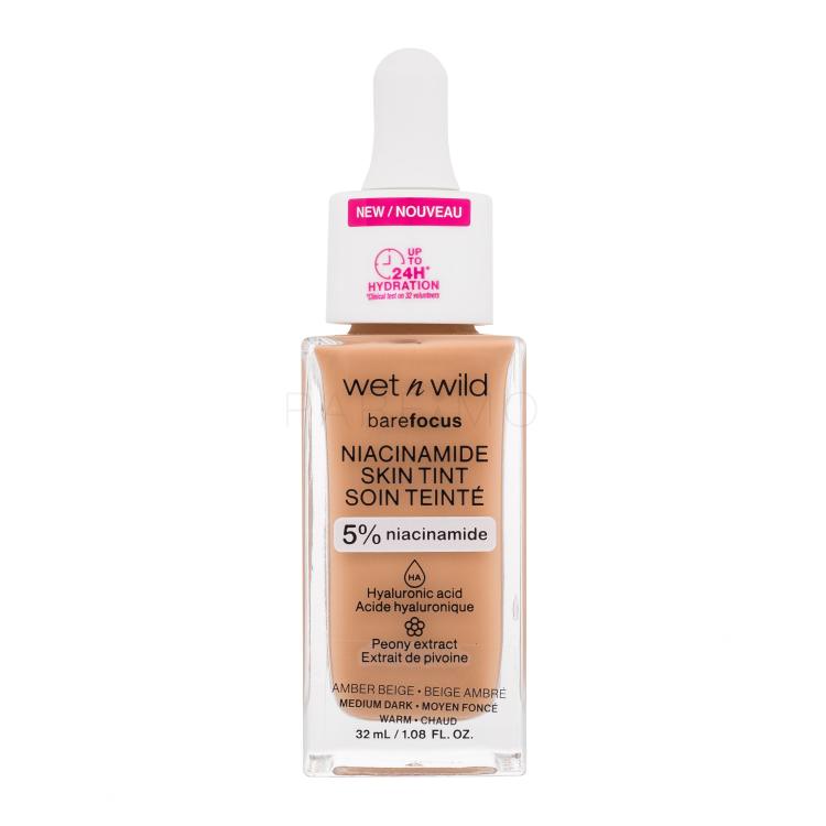 Wet n Wild Bare Focus Niacinamide Skin Tint Foundation für Frauen 32 ml Farbton  Medium Dark