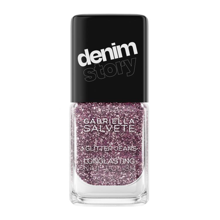 Gabriella Salvete Denim Story Longlasting Nail Polish Nagellack für Frauen 11 ml Farbton  01 Glitter Jeans