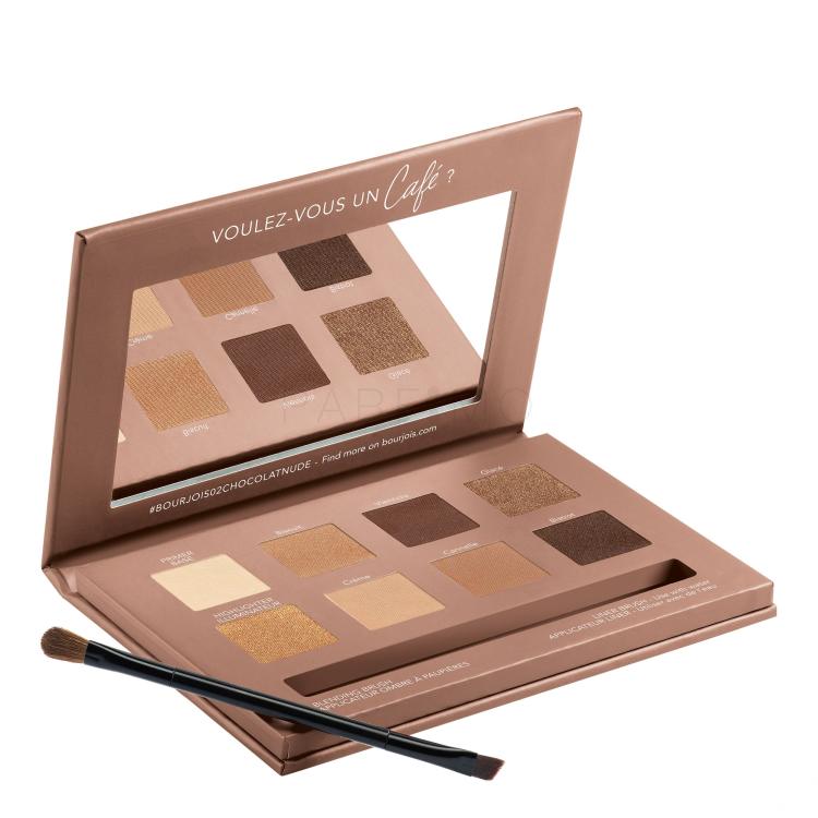 BOURJOIS Paris Rue Du Café 4 in 1 Eye Palette Lidschatten für Frauen 7,68 g Farbton  02 Chocolat Nude Edition