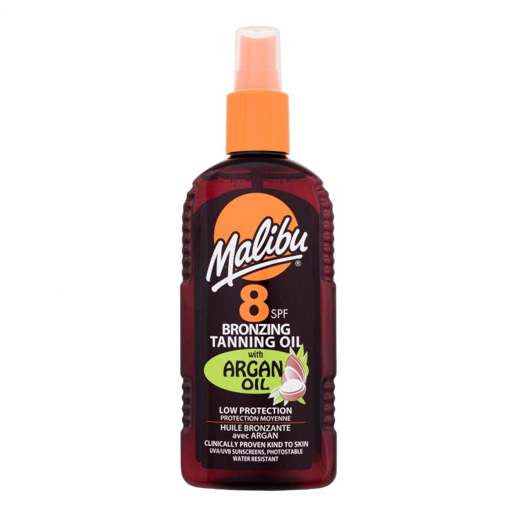 Malibu Bronzing Tanning Oil Argan Oil SPF8 Sonnenschutz für Frauen 200 ml