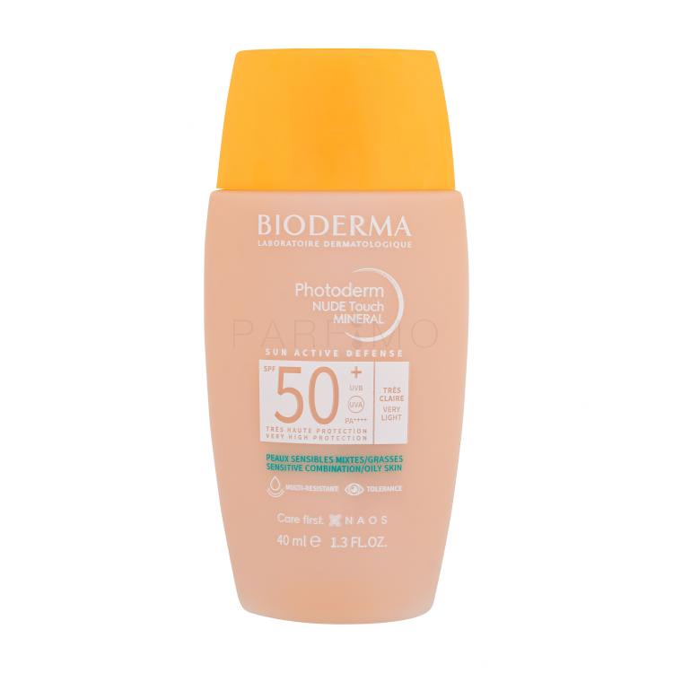 BIODERMA Photoderm Nude Touch Mineral SPF50+ Sonnenschutz fürs Gesicht 40 ml Farbton  Very Light