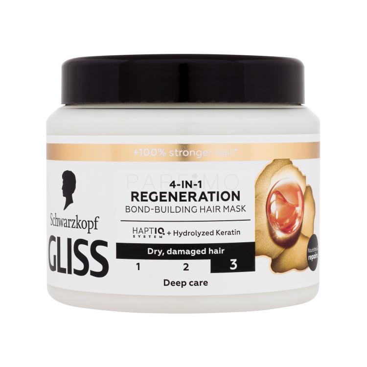 Schwarzkopf Gliss Regeneration 4-in-1 Hair Mask Haarmaske für Frauen 400 ml