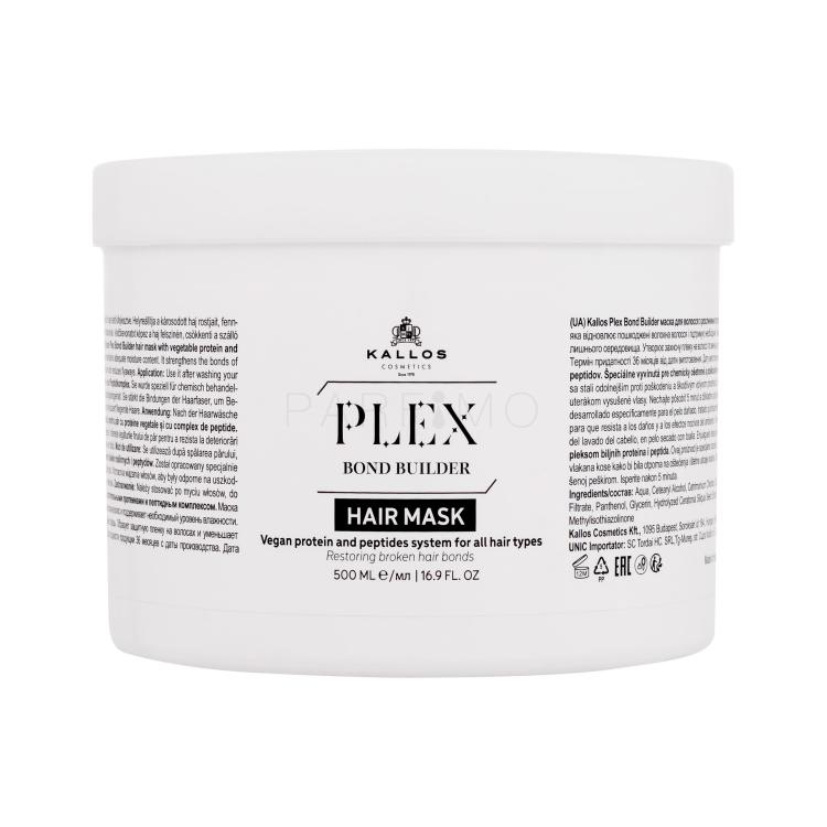 Kallos Cosmetics Plex Bond Builder Hair Mask Haarmaske für Frauen 500 ml