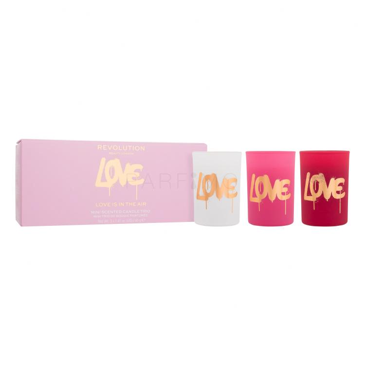 Revolution Home Love Mini Scented Candle Trio Geschenkset Duftkerze True Love 40 g + Duftkerze First Kiss 40 g + Duftkerze Date Night 40 g