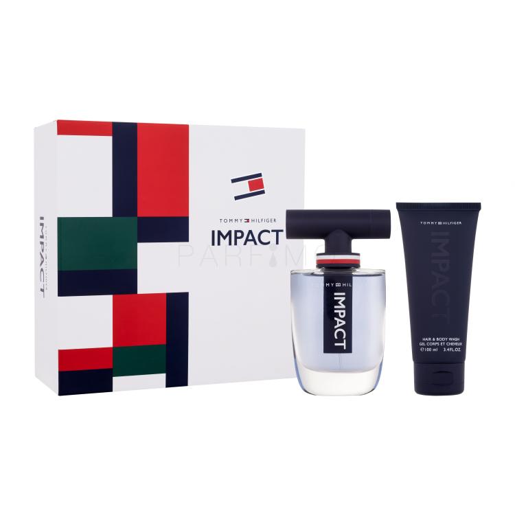 Tommy Hilfiger Impact SET1 Geschenkset Eau de Toilette 100 ml + Duschgel 100 ml + Eau de Toilette 4 ml