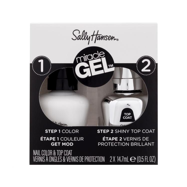 Sally Hansen Miracle Gel Geschenkset Gel-Nagellack Miracle Gel 14,7 ml + Top-Nagellack Miracle Gel Shiny Top Coat 14,7 ml