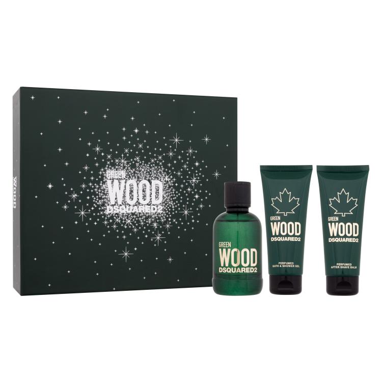 Dsquared2 Green Wood Geschenkset Eau de Toilette 100 ml + Duschgel 100 ml + After Shave Balsam 100 ml