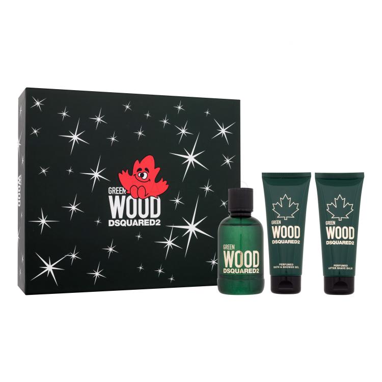 Dsquared2 Green Wood SET1 Geschenkset Eau de Toilette 100 ml + Duschgel 100 ml + After Shave Balsam 100 ml